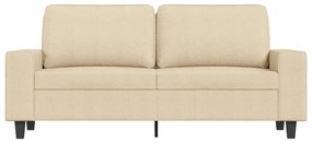 Sofá de 2 lugares tecido 140 cm cor creme