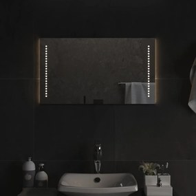 Espelho de casa de banho com luzes LED 40x70 cm