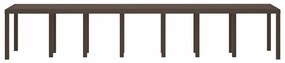 Mesa de Jardim vidaXL Castanha 400x100x73 cm Poly Rattan