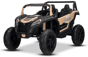 Carro elétrico para crianças UTV XXL 24V 2 Lugares em couro, travão de discos, luzes LED, rodas de borracha insufláveis com suspensão traseira, leitor