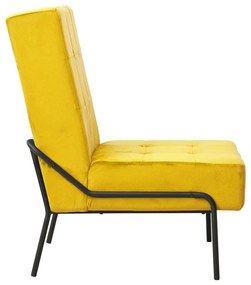 Poltrona de Descanso Aisha em Veludo Suave - Amarelo Mostarda - Design