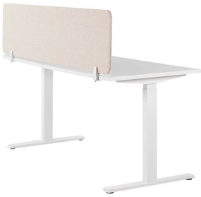 Painel divisor de secretária creme 160 x 40 cm WALLY Beliani