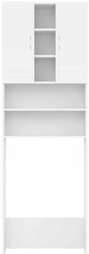 Armário para máquina de lavar 64x25,5x190 cm branco
