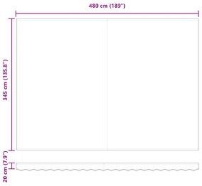 Tecido de Substituição de Toldo para Estrutura de 5x3.5 m Branco