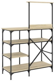 Estante 90x40x132 cm derivados de madeira/metal carvalho sonoma