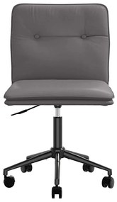 Cadeiras de jantar 2 pcs couro artificial cinzento