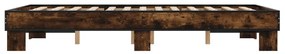 Estrutura de cama 140x190cm derivados madeira/metal