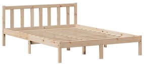 Cama com estante sem colchão 120x190 cm pinho maciço