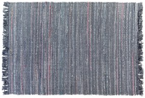 Tapete em algodão cinzento 140 x 200 cm BESNI Beliani
