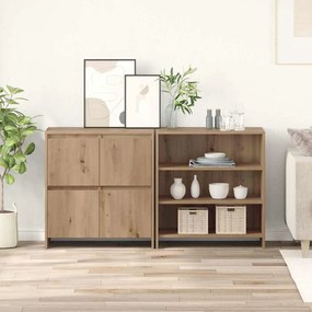 vidaXL Aparadores 2 pcs carvalho artisiano 70 x 41 x 75 cm