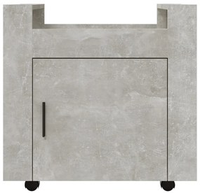 Trólei secretária 60x45x60 cm derivados madeira cinza cimento