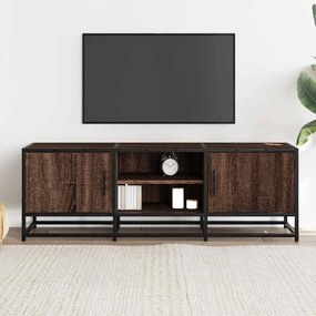 Móvel TV 120x35x41 cm derivados madeira/metal carvalho castanho