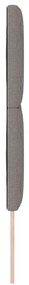 Cabeceira Diamond Taupe, 140 cm, em Tecido