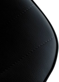 Banco de bar Lex em couro sintético e com estrutura preta 45 x 89-110 x 46 cm Preto