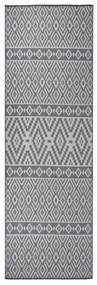vidaXL Tapete de tecido plano para exterior 80x250 cm riscas azuis