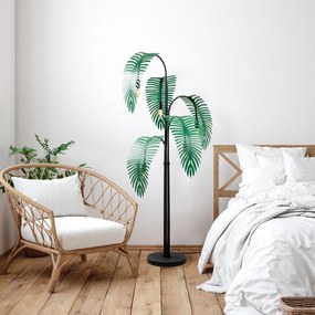 Candeeiro de Pé Palm – Preto/Verde – 71 x 71 x 157 cm