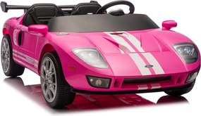 Carro elétrico para Crianças 24V 4x4 Ford GT Rodas Espuma EVA, assento couro ecológico Rosa