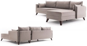 Sofá de Canto Bella – Creme – 275 cm x 85 cm x 165 cm