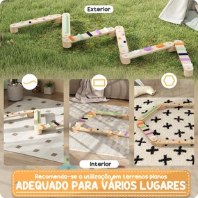 AIYAPLAY Traves de Equilíbrio Jogo de Equilíbrio de Madeira para Crian