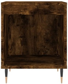 Mesa de cabeceira 40x35x50 cm derivados madeira carvalho fumado