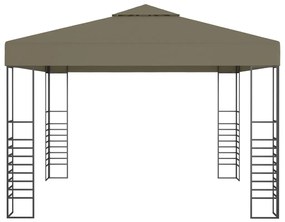 Tenda de jardim 3x3m 180 g/m² cinzento-acastanhado