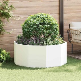 vidaXL Floreira Branco 120 x 120 x 50 cm Aço