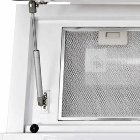 Exaustor 600 mm vidro temperado branco