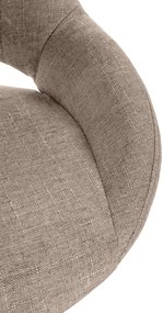 Banco de bar Milet em tecido e com estrutura preta 46,5 x 85-105,5 x 48 cm Castanho acinzentado
