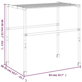 Estendal 83x(50-55)x(40-85) cm alumínio