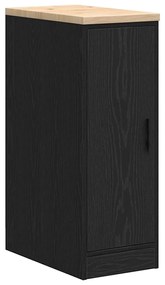 Armários de garagem 2 pcs derivados de madeira preto