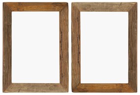282896 vidaXL Molduras 2 pcs 40x50 cm madeira recuperada maciça e vidro