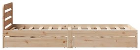 Cama sem colchão 75x190 cm madeira de pinho maciça