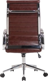 Cadeira de escritório Kolumbus em couro sintético Vermelho Bordô