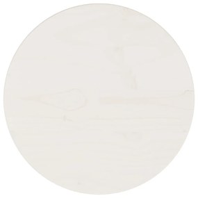 Tampo de mesa pinho maciço Ø30x2,5 cm branco
