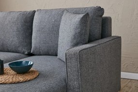 Sofá-cama de 3 lugares Eva – Cinzento – 210 cm x 82 cm x 90 cm