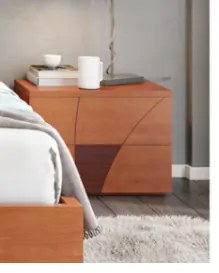 Mesa cabeceira CLOE (60cm | Personalizavel) - Lacado / MDF, Preto
