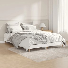 Estrutura de Cama 140x190 cm Derivados de Madeira Branco