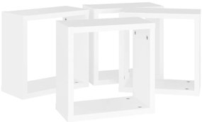 Prateleiras de parede em forma de cubo 4 pcs 30x15x30cm branco