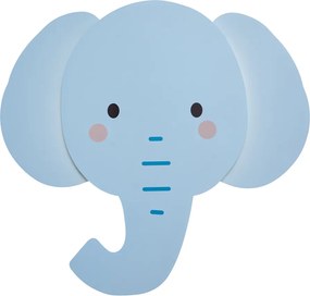 Candeeiro de parede infantil azul com LED regulável em 3 níveis - Ellie the Elephant
