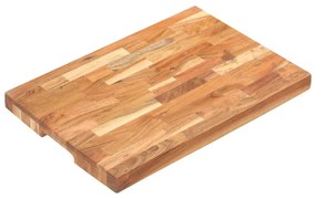 Tábua de cortar 50x35x4 cm madeira de acácia maciça