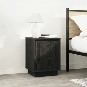 Mesas cabeceira c/ luzes LED 2 pcs 38x34x50 cm preto