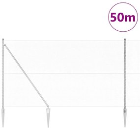 Cerca Hexagonal vidaXL 1.5x50 m Aço Galvanizado