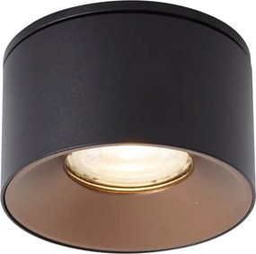 Foco Encastrável Moderno Preto GU10 50mm - Echo