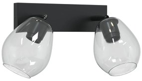 Luzes de teto com cúpula de vidro ajustável Antracite E27
