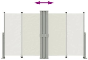 Toldo lateral retrátil 140x1200 cm cor creme