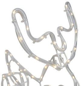 Candeeiro de pé de Natal Rena com Trenó 116cm Incl. LED com Temporizador IP44 - Sori