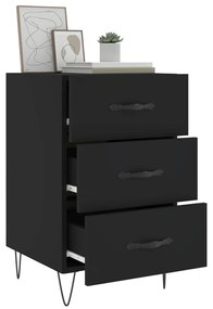 Mesa de cabeceira 40x40x66 cm derivados de madeira preto