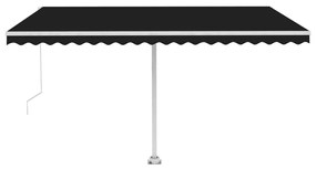 Toldo retrátil manual independente 400x300 cm antracite