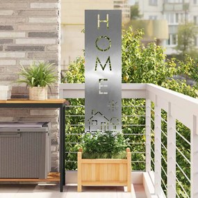 vidaXL Tela de Privacidade para Jardim Fretwork Prateado 32 x 140 cm