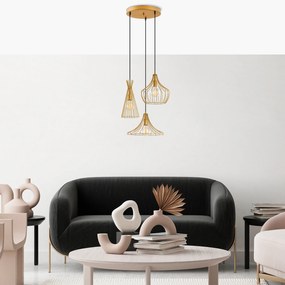 Candeeiro Chandelier Mezopotamya – Dourado – 55 cm